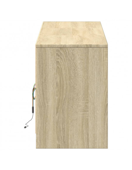 Mobile Porta TV con LED Rovere Sonoma 180x34x50cm in Truciolato
