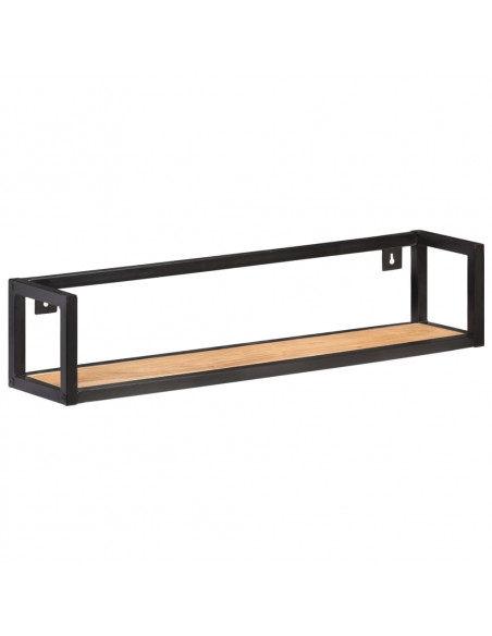Mensole a Muro 2 pz 80 cm in Legno Massello di Acacia
