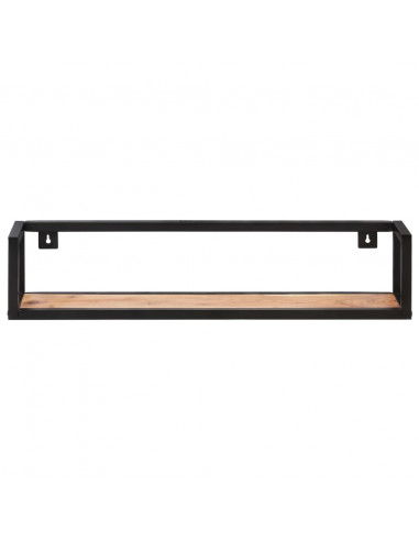Mensole a Muro 2 pz 80 cm in Legno Massello di Acacia