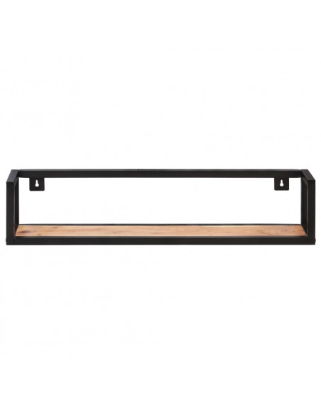 Mensole a Muro 2 pz 80 cm in Legno Massello di Acacia