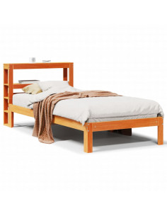 Letto senza Materasso Marrone Cera 90x200 cm Legno di Pino 2