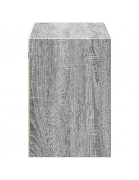 Mobile TV a Parete con Luci LED Grigio Sonoma 100x31x45 cm