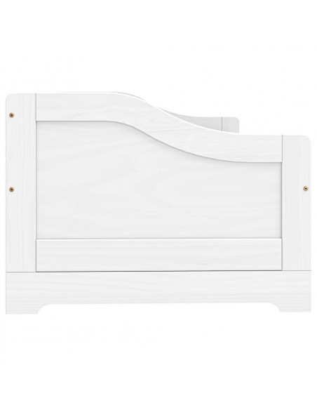 Dormeuse 3 Cassetti Bianca 90x200 cm Legno Massello Pino IRUN