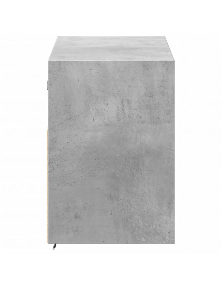 Mobile TV a Parete con Luci LED Grigio Cemento 100x31x45 cm