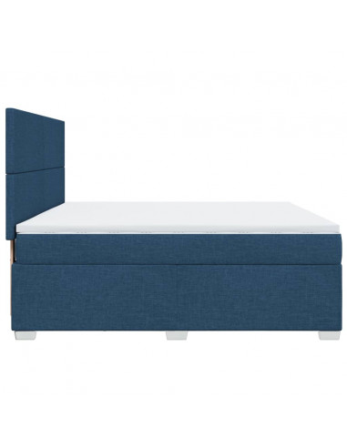 Giroletto a Molle con Materasso Blu 180x200 cm in Tessuto