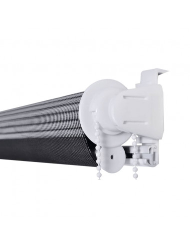 Tenda a rullo oscurante zebra 140x175cm grigia