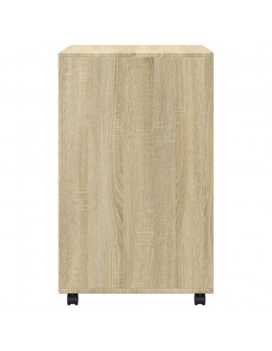 Mobiletto con Ruote Rovere Sonoma 60x48x81 cm in Truciolato