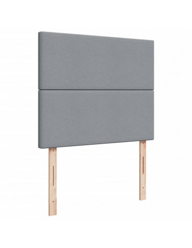 Giroletto a Molle con Materasso Grigio Chiaro 120x200cm Tessuto