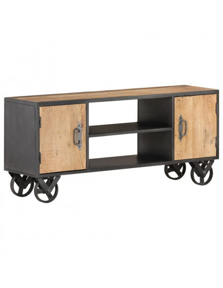 Mobile Porta TV 110x30x49cm in Legno Massello di Recupero