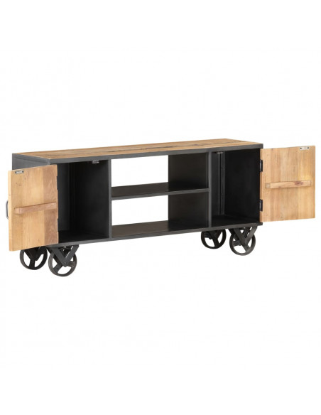 Mobile Porta TV 110x30x49cm in Legno Massello di Recupero