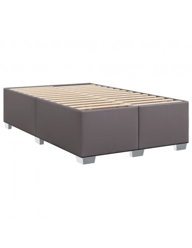 Giroletto a Molle con Materasso Grigio 120x200 cm in Similpelle
