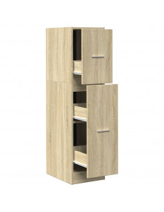Armadietto da Farmacia Rovere Sonoma 30x41x118 cm in Truciolato 2