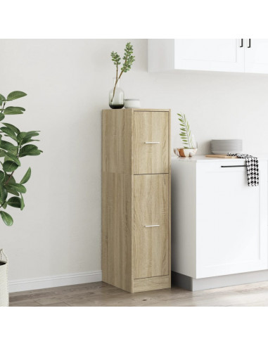 Armadietto da Farmacia Rovere Sonoma 30x41x118 cm in Truciolato