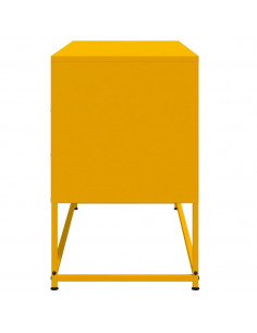 Mobile TV Giallo Senape 100,5x39x60,5 cm in Acciaio 2