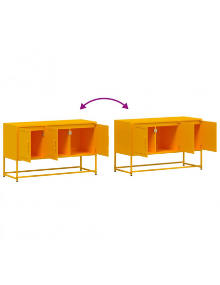 Mobile TV Giallo Senape 100,5x39x60,5 cm in Acciaio