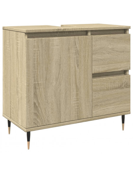 Mobile Lavabo da Bagno Rovere Sonoma 65x33x60 cm in Truciolato