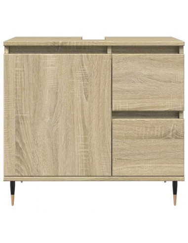 Mobile Lavabo da Bagno Rovere Sonoma 65x33x60 cm in Truciolato