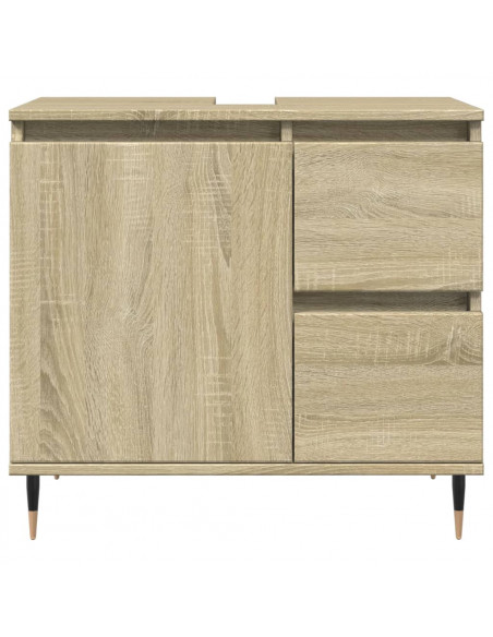 Mobile Lavabo da Bagno Rovere Sonoma 65x33x60 cm in Truciolato