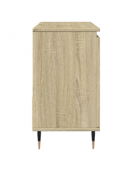 Mobile Lavabo da Bagno Rovere Sonoma 65x33x60 cm in Truciolato