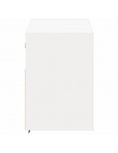 Mobile TV a Parete con Luci LED Bianco 100x31x45 cm 2