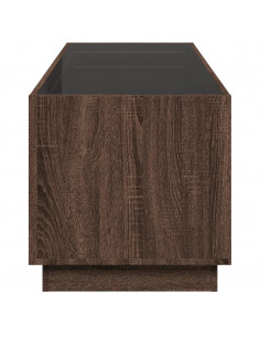Tavolino da Salotto con LED Infinity Rovere Marrone 90x50x50 cm 2