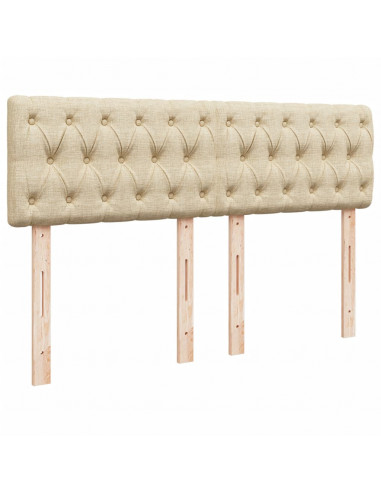 Giroletto a Molle con Materasso Crema 140x200 cm in Tessuto