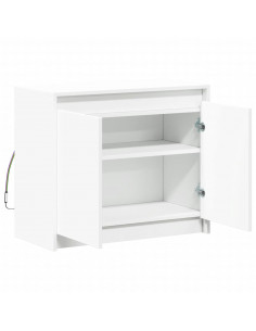 Credenza con LED Bianca 72x34x61 cm in Legno Multistrato 2