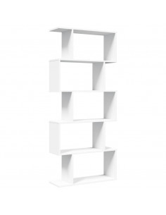 Libreria Divisorio 5 Ripiani Bianca 70x24x161 cm in Truciolato 2