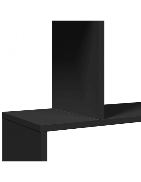 Libreria Divisorio 5 Ripiani Nera 70x24x161 cm in Truciolato
