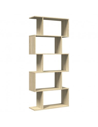 Libreria Divisorio 5 Ripiani Sonoma 70x24x161 cm in Truciolato