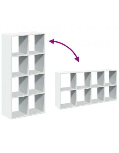 Libreria Divisorio Bianca 69,5x29x137,5 cm in Truciolato