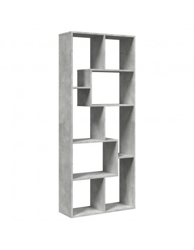 Libreria Divisorio Grigio Cemento 67x25x161,5 cm in Truciolato