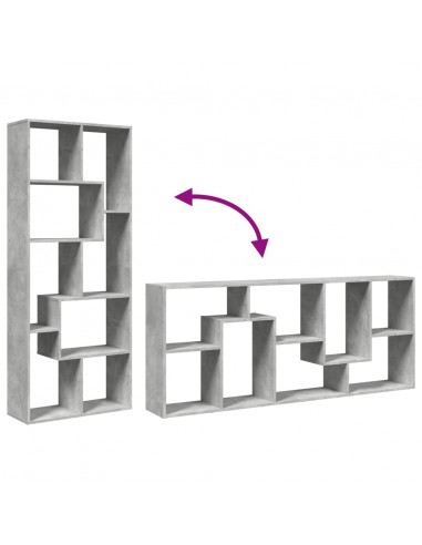 Libreria Divisorio Grigio Cemento 67x25x161,5 cm in Truciolato