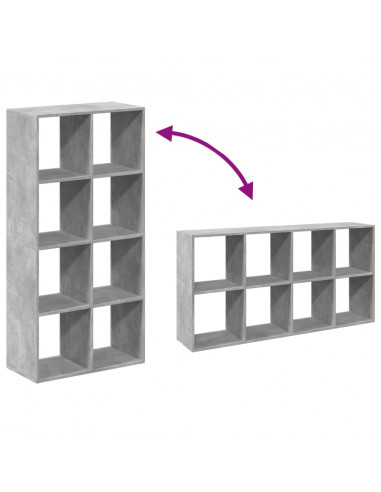 Libreria Divisorio Grigio Cemento 69,5x29x137,5cm in Truciolato