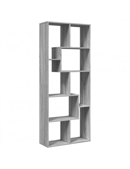 Libreria Divisorio Grigio Sonoma 67x25x161,5 cm in Truciolato