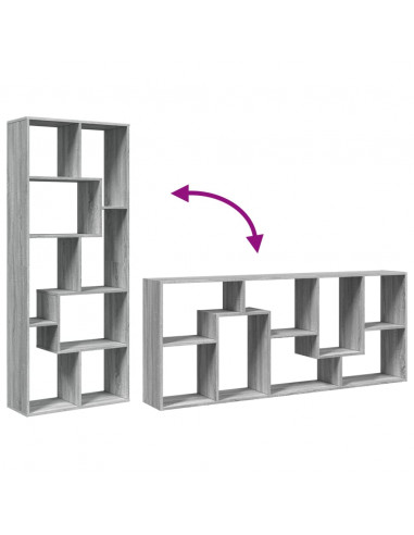 Libreria Divisorio Grigio Sonoma 67x25x161,5 cm in Truciolato