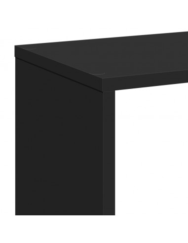 Libreria Divisorio Nera 67x25x161,5 cm in Truciolato