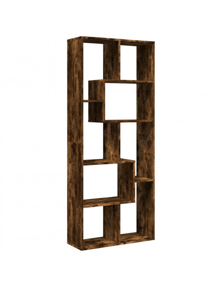 Libreria Divisorio Rovere Fumo 67x25x161,5 cm in Truciolato