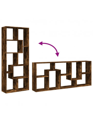 Libreria Divisorio Rovere Fumo 67x25x161,5 cm in Truciolato