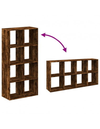 Libreria Divisorio Rovere Fumo 69,5x29x137,5cm in Truciolato