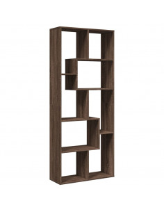 Libreria Divisorio Rovere Marrone 67x25x161,5 cm in Truciolato 2
