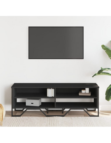 Mobile Porta TV Nero 122x34x41 cm in Legno Multistrato