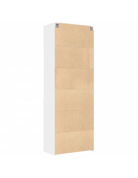 Mobile Portaoggetti Bianco 80x42,5x225 cm in Truciolato