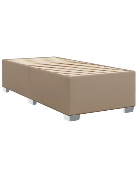 Giroletto a Molle con Materasso Cappuccino 90x200 cm Similpelle