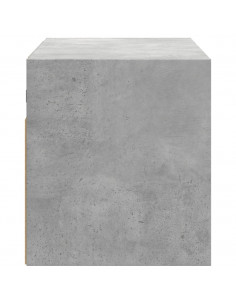 Mobile TV a Parete con Luci LED Grigio Cemento 100x31x35 cm 2