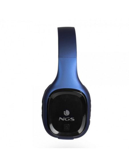 NGS Artica Sloth  Cuffie Bluetoot con cavo e senza cavo, Musica e Chiamate,  Nero, Blu