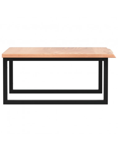 Ripiano a Parete per Lavabo in Acciaio e Massello di Rovere