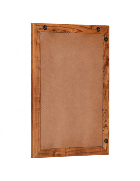 Specchio da Bagno 50x70 cm in Legno Massello di Acacia e Vetro