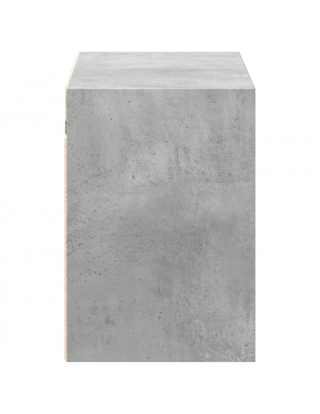 Mobile TV a Parete con Luci LED Grigio Cemento 100x31x45 cm