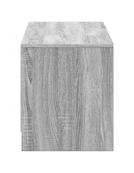 Mobile Porta TV con LED Grigio Sonoma 140x34x40cm in Truciolato
